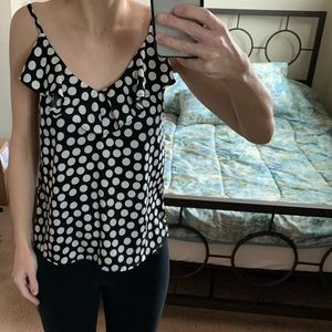 2/$25 - Banana Republic Factory polka-dot scalloped cami - NWOT!